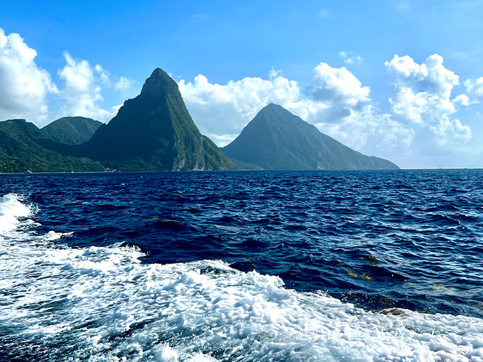 The Pitons in Soufriere - Saint Lucia