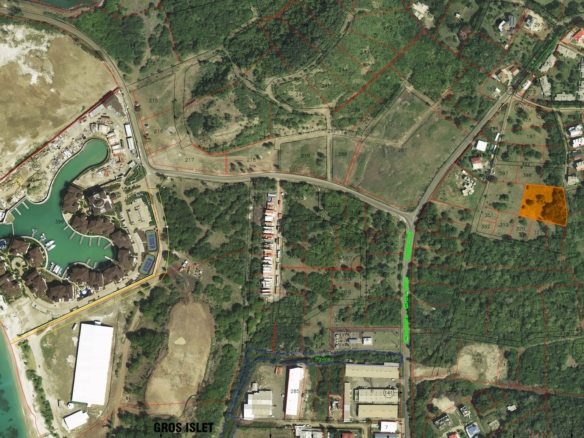 Satellite view of Satellite view of Land For Sale In Bellvue, Gros-Islet 2