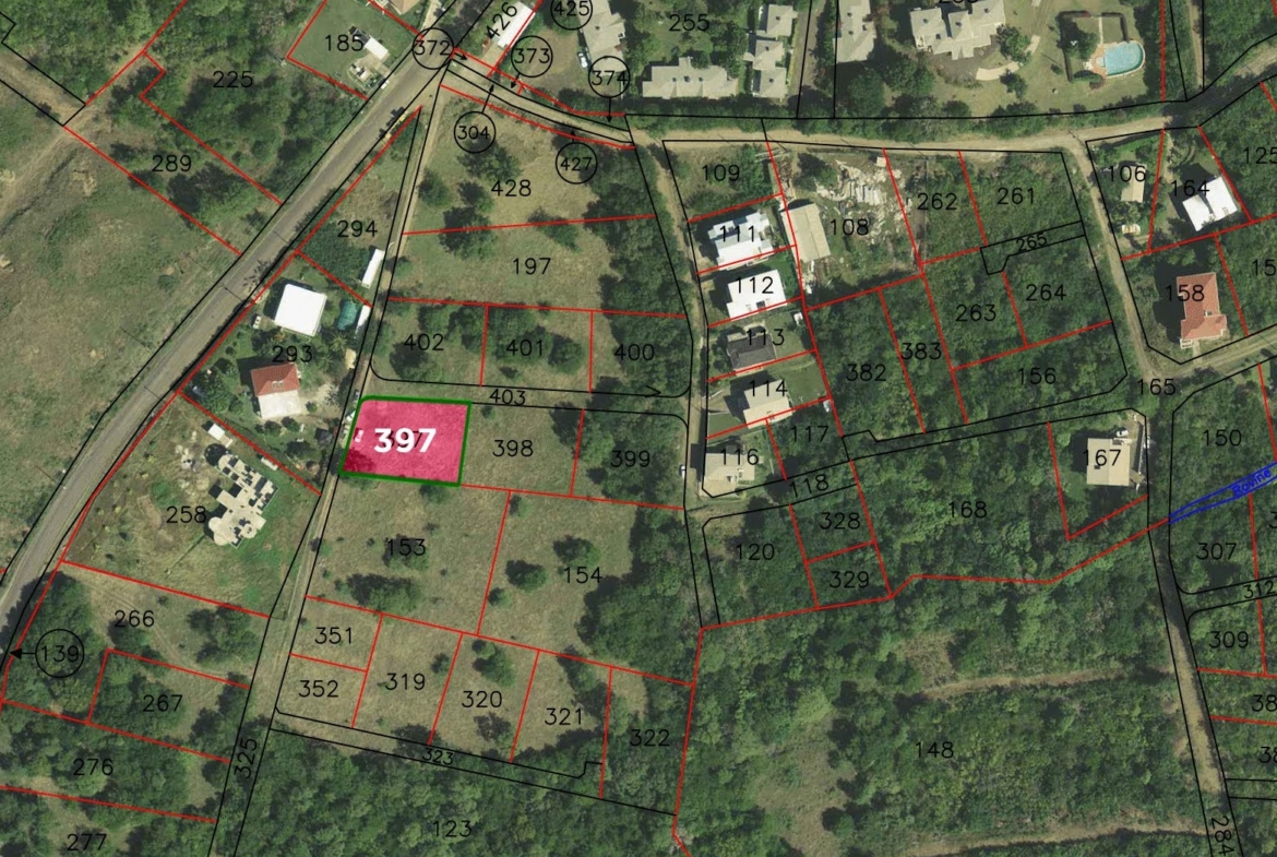 Satellite Map of Land for Sale in Bellvue