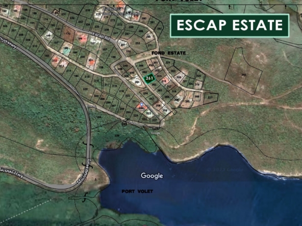 Satellite view of Land for Sale in Established Subdivision in Dennery