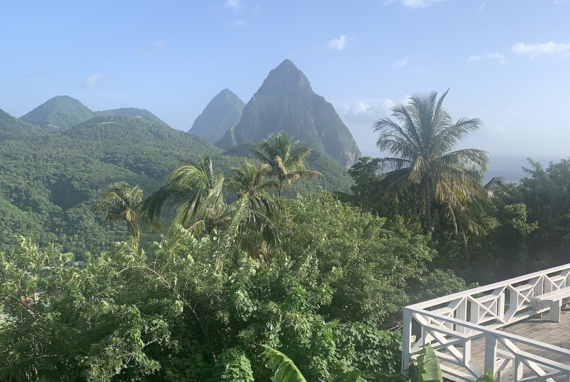 30 acres of development land overlooking the Pitons