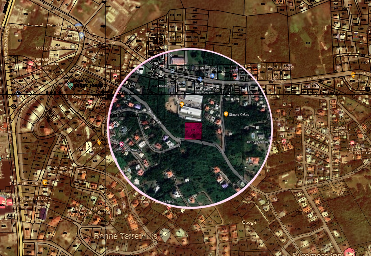 New Satellite view with map sheet overlay – 1455B 228 Large