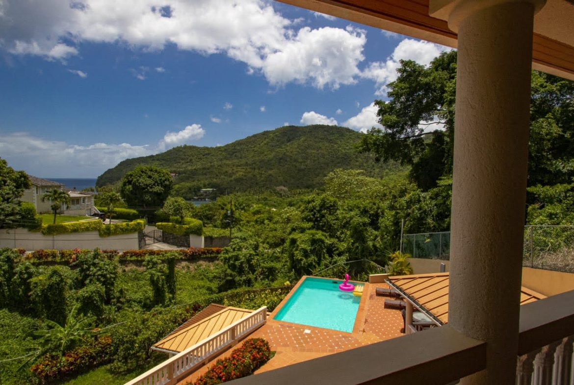 View from Luxury Home For Sale In Marigot Bay 3