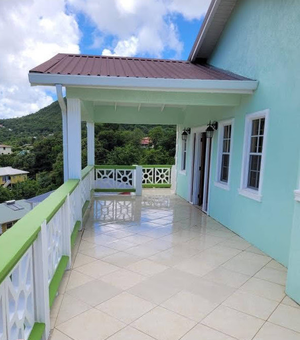 Patio of Spacious Home For Sale in Gros Islet