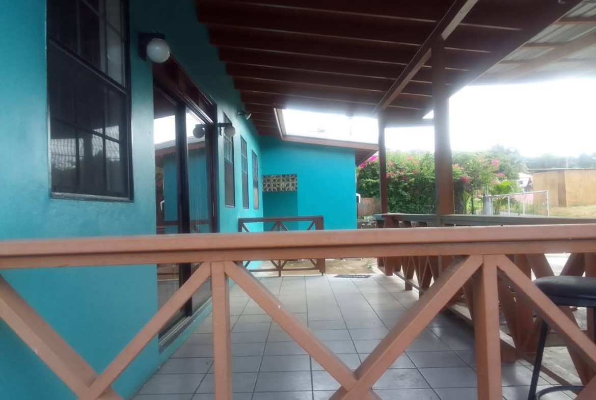 Patio of Perfectly Located Home For Sale In Rodney Bay