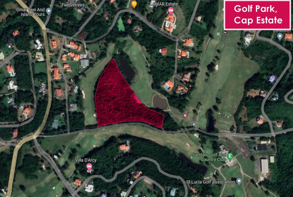 Satellite view of Almost 7 acres of Prime land in Cap Estate for sale