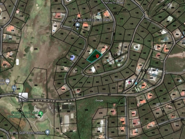 Satellite view of Lot For Sale In Cap Estate, Gros Islet