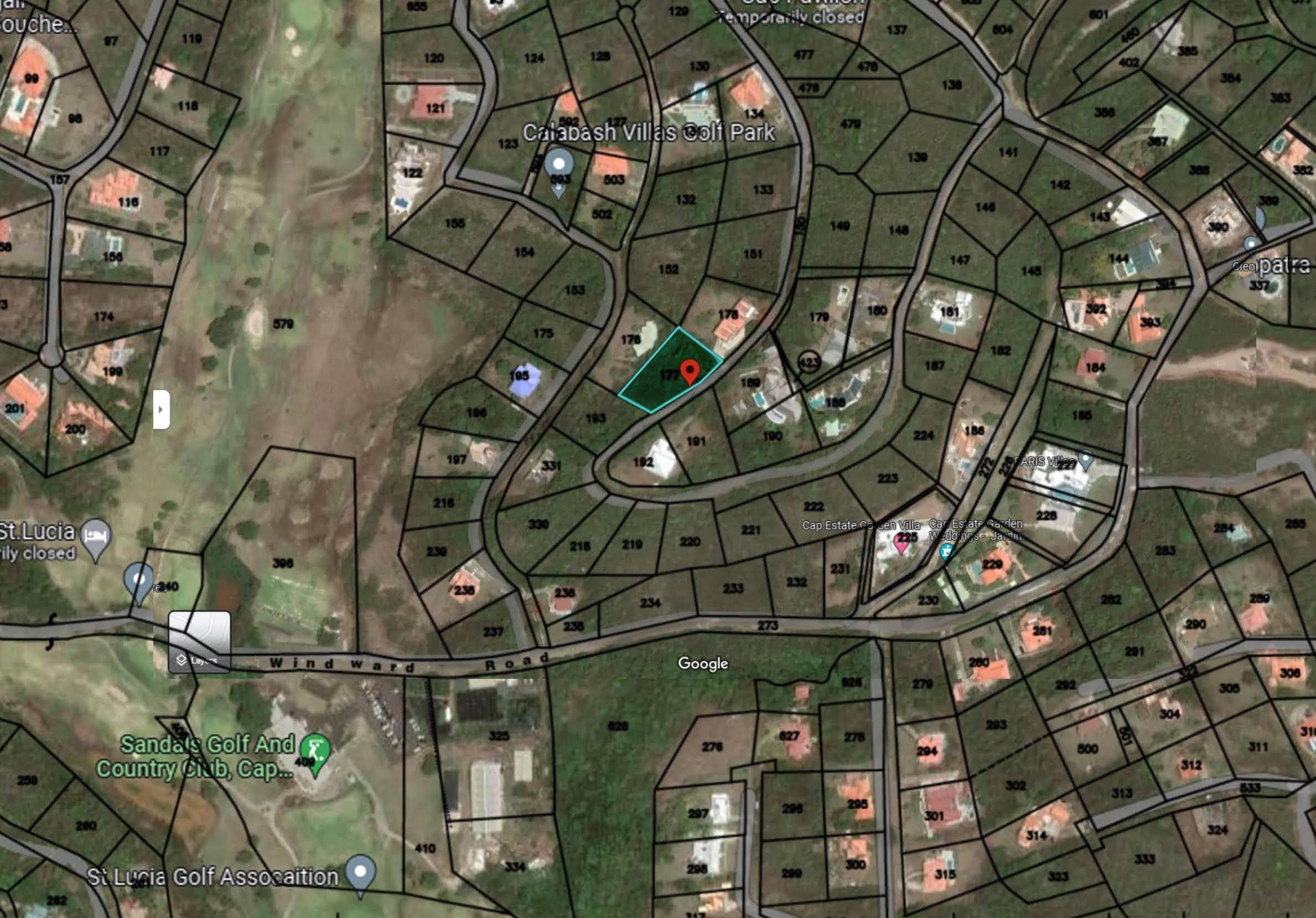 Satellite view of Lot For Sale In Cap Estate, Gros Islet Satellite view of Lot For Sale In Cap Estate, Gros Islet