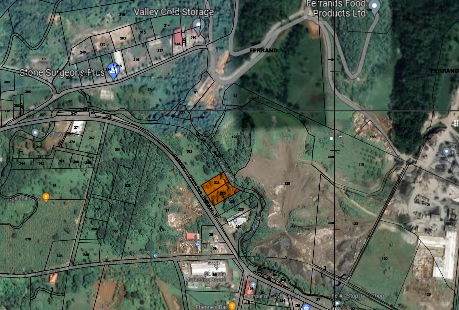 Commercial Land for Sale in Cul-de-Sac, Castries - Two lots for sale