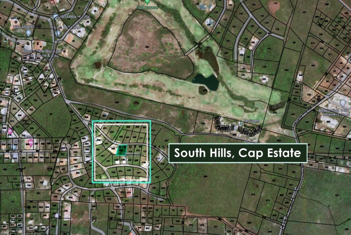 Satellite View of Beautiful Land for Sale in Gated Community located in Gros Islet