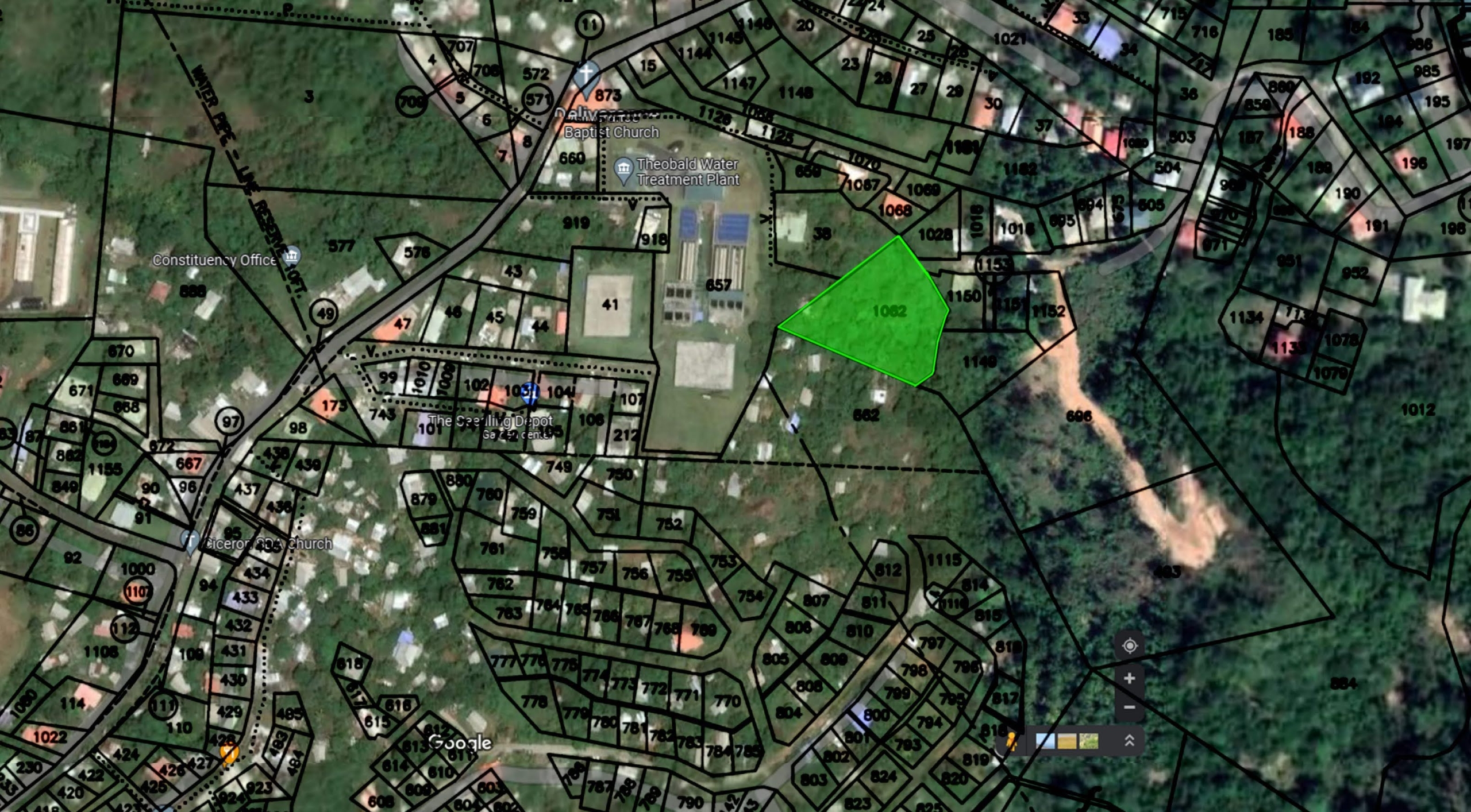 Satellite view of 1+ Acre of Land for sale in Ciceron