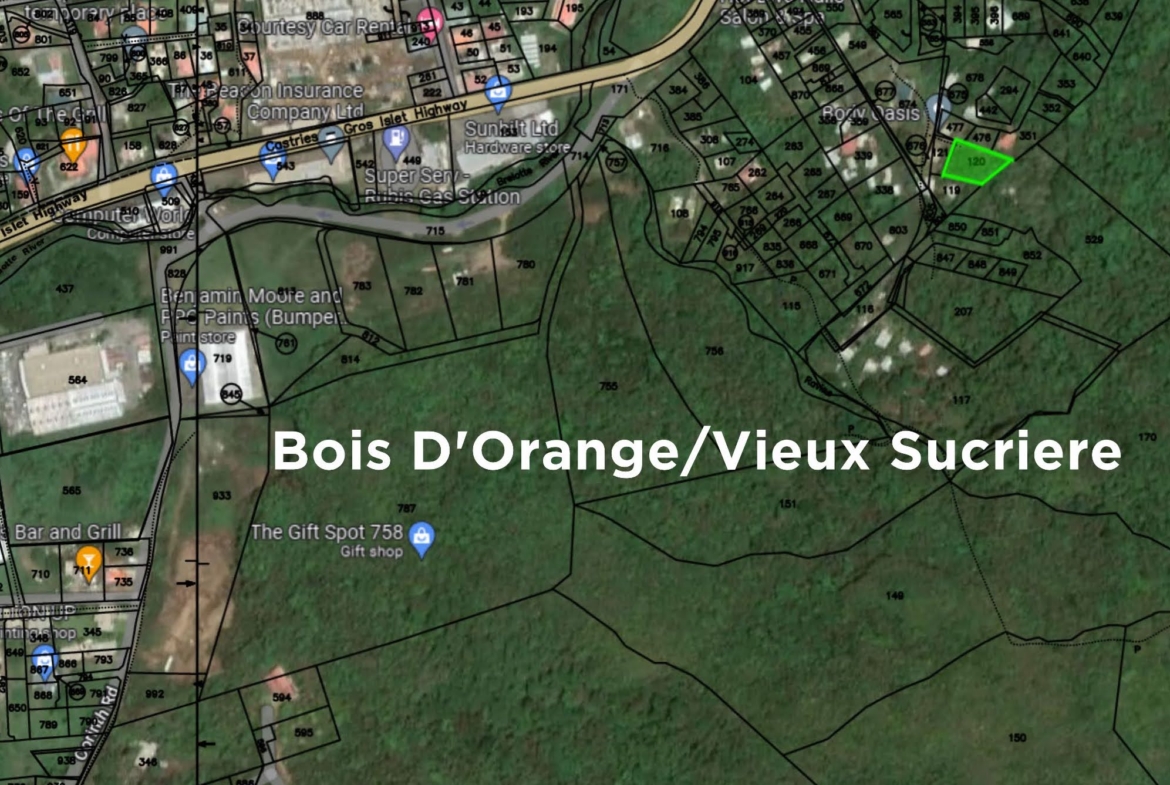 Satellite view of Land For Sale In Bois D'Orange - Great Value