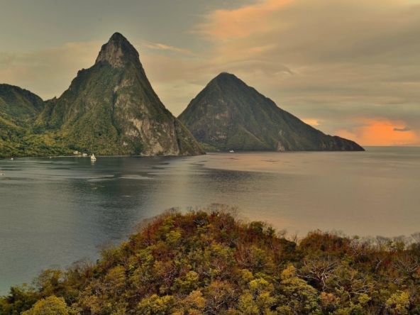 The Pitons in Soufriere - Saint Lucia