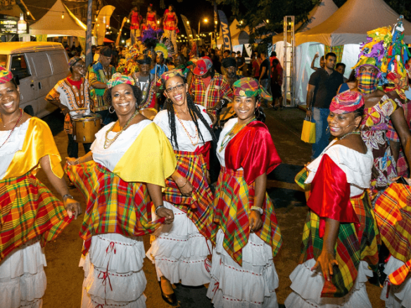 Traditional Kweole attire worn at a Kweole festival