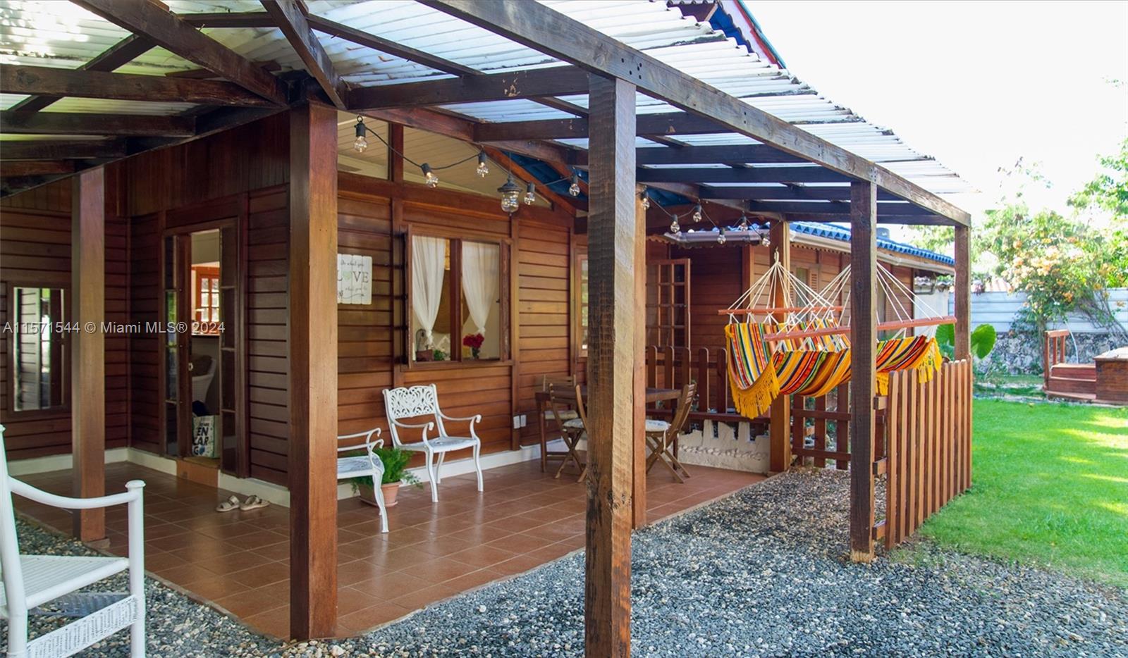 Patio of Home with large Jacuzzi in Dominican Republic